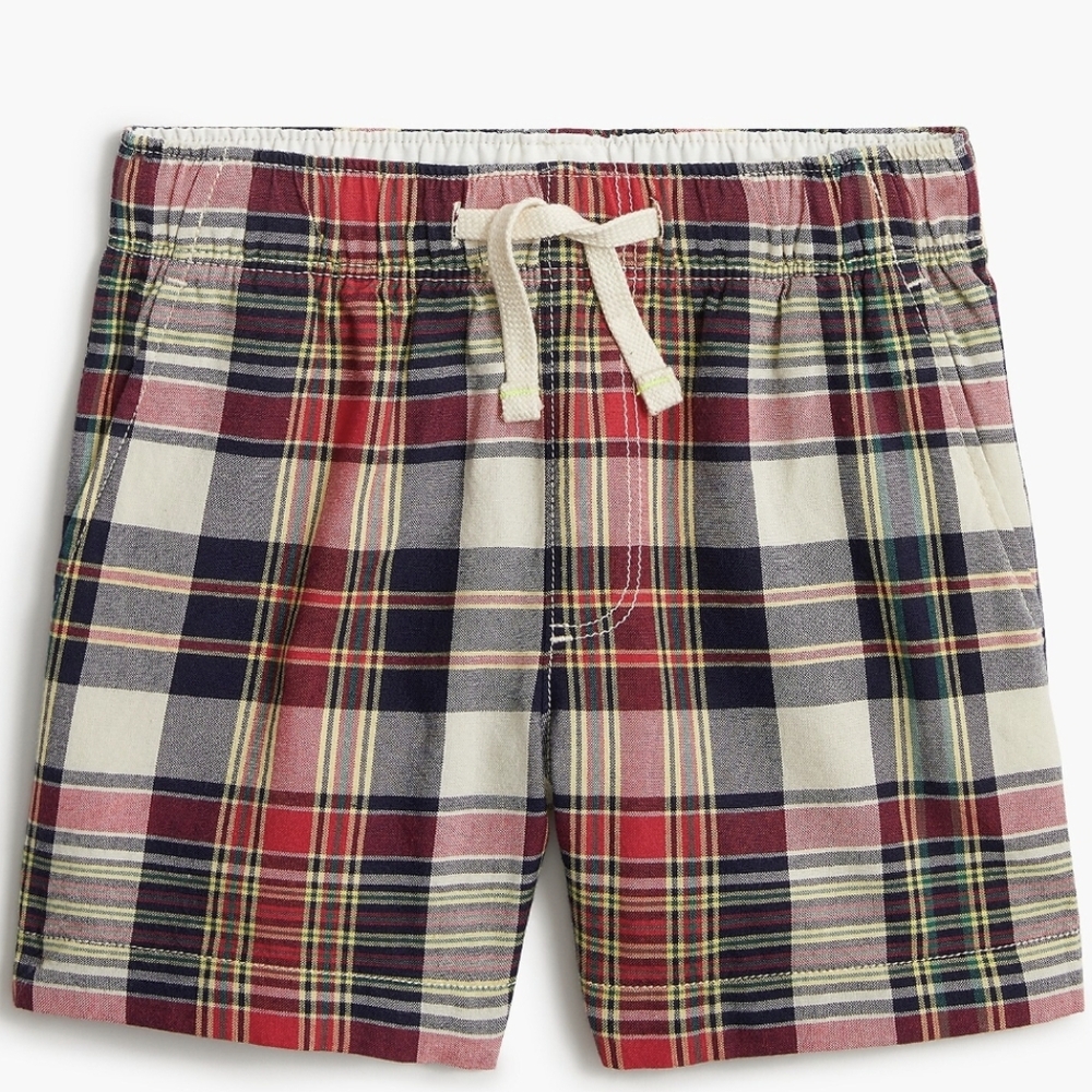 NWT J. Crew Crew Cut Boys Mixed-Plaid Dock Shorts